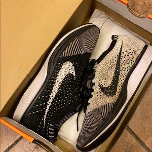 Nike Black White Flyknit Racers